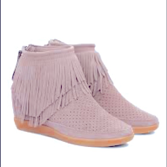Shoe the Bear Shoes - Shoe the Bear Fringe Wedge Booties